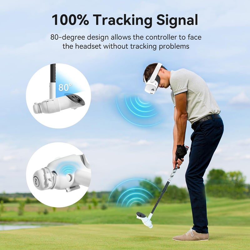 AMVR Golf Club Attachment Compatible with Meta/Oculus Quest 3S/Quest 3, Non-Slip VR Golf Handle Grip for Golf (Adjustable Golf Club) - Image 3